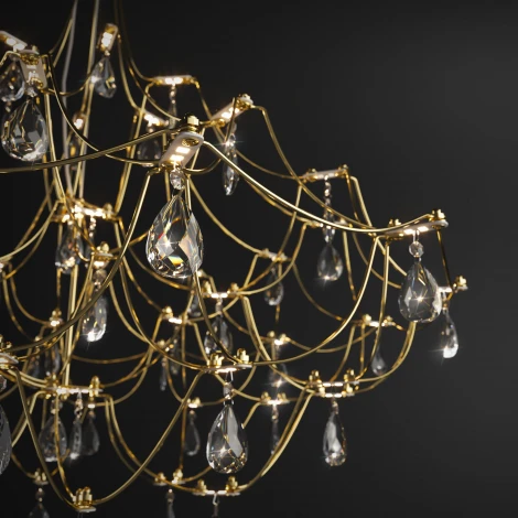 Светодиодная люстра с декором из хрусталя и с пультом дистанционного управления Bogate's Adit 90400 LED