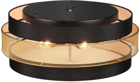 Потолочный светильник круглый Lumion Animaisa 8003/6C черный/черный, золотой металл/металл, текстиль Е27 6*60W 220V (круглые)