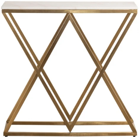 Консольный стол Garda Decor 47ED-CST026/80GOLD (Золото/Белый)