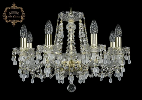 Подвесная люстра Art Classic 11.24 11.24.8.200.Gd.V0300 (220V, хрусталь, на цепи, подсвечник, свеча)