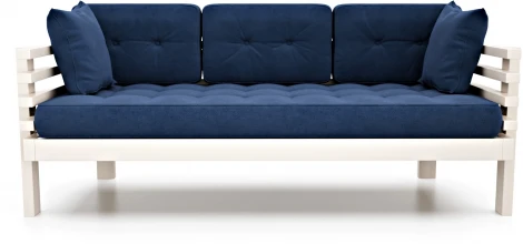 Диван Arsko Стоун беленый дуб синий велюр