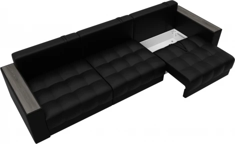 Диван прямой с декором Лига-049 НПБ Лонг Лига Диванов (Экокожа) арт.128435