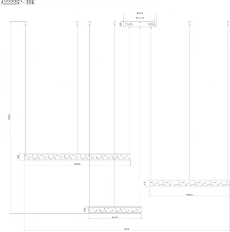 Подвесной светильник Arte Lamp Shine A2222SP-3BK (регулировка яркости, LED, 220V, пульт управления, на тросе)
