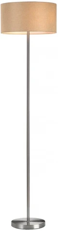 Торшер Lumion Nikki 8250/2F никель/бежевый, металл/текстиль Е27 2*60W 220V (выключатель, круглые)