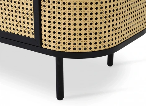 Сервант Male ОГОГО (арт.729915), (МДФ,ЛДСП,Ротанг/Бежевый,Черный)