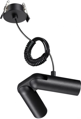 База встраиваемая для ввода питания с гибким угловым соединителем «L» и проводом-подвесом Novotech Glat 359386 IP20 48V KONST