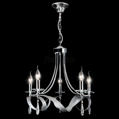 Подвесная люстра Eurosvet Adelia 60064/5 хром (220V, хрусталь Strotskis, на цепи)