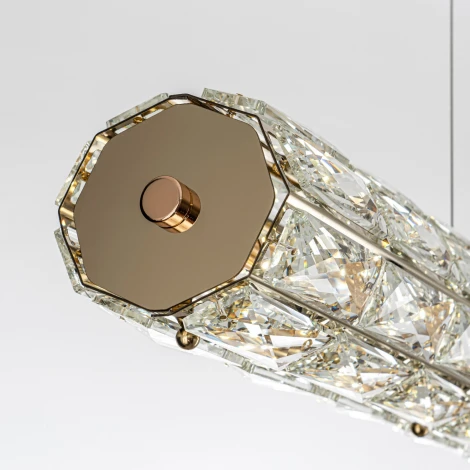 Подвесной светильник светодиодный хрустальный Modelux ML.340.1000 GD