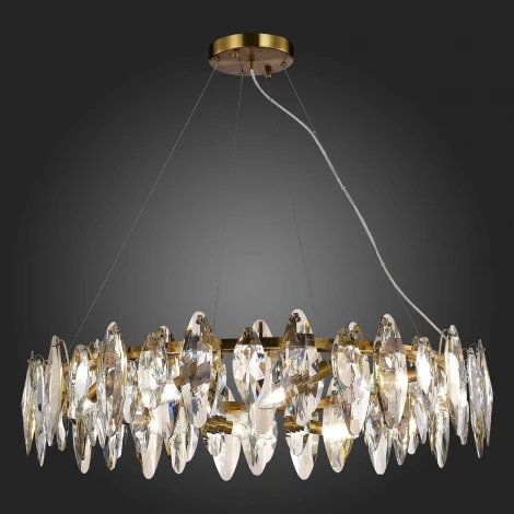 Подвесная люстра Ancona SL1227.303.12 ST Luce (220V, хрусталь, подвески, на тросе, круглые)