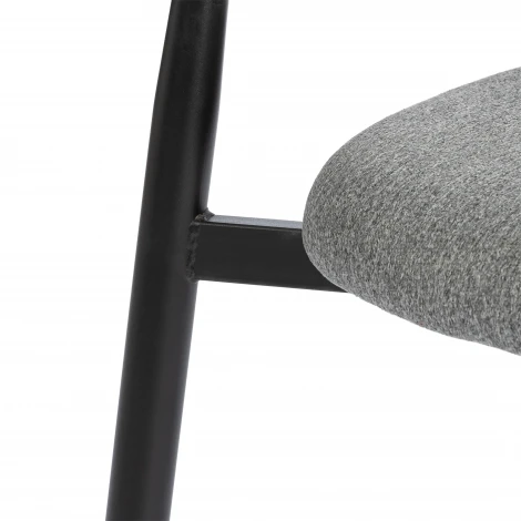 Стул обеденный Belsay/Белси велюр/металл, светло-серый/черный, 46х53х79см (Комплект из 4 шт.) Tetchair 25681