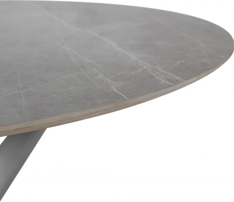 Стол обеденный обеденный JET CERAMIC круглый d-80 (Термопластичный полимер, Серый) CA Grigio Pietra di luna 80x80