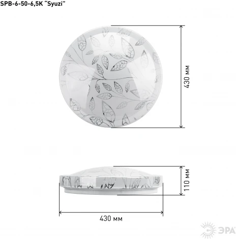 Потолочный светильник светодиодный ЭРА SPB-6-50-6,5K Syuzi