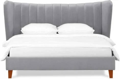 Кровать Queen II Agata L ОГОГО (арт.574969), (Ткань/Серый)