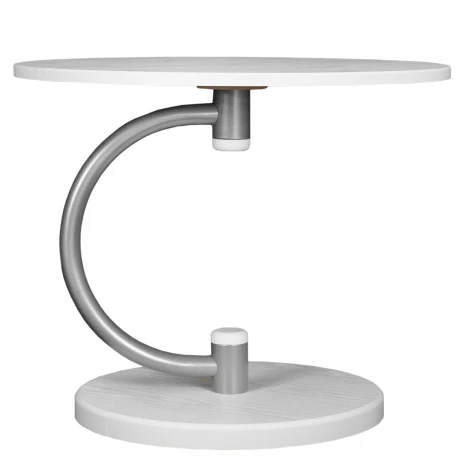 Стол журнальный Дуэт 13 металлик/белый Mebelik 009405