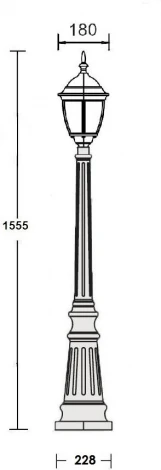 Наземный фонарь IP44 Oasis Light ARSENAL S 91211S Bl