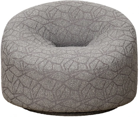 Кресло поворотное LUNA букле серый Buta5403-SER 98*90*69см Garda Decor арт.LUNA-3K-BUTA5403-SER