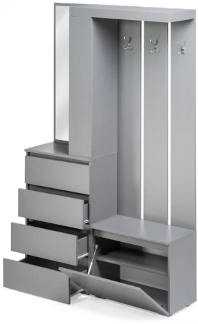 Готовая прихожая Woodville Крона 1260 графит 534557