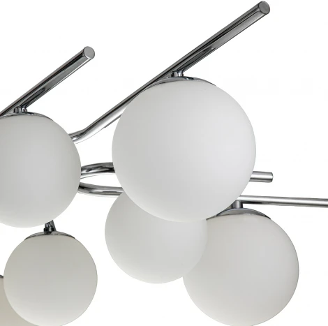 Потолочная люстра на штанге Escada Sphere 642/10P Silver (220V, шарики)