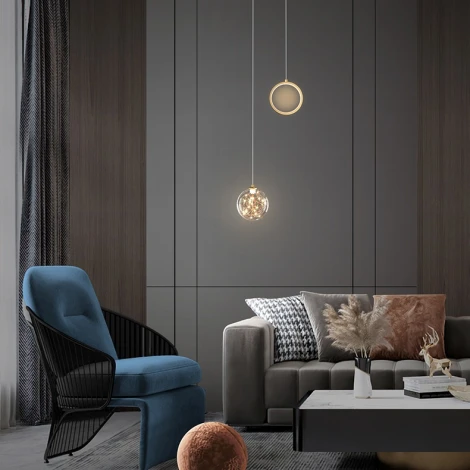 Подвесной светильник Ofelia A Black Imperiumloft Ofelia01 (232232-23) (220V, на проводе, шар, кольцо)