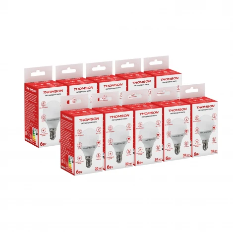 Лампочка светодиодная белый шар E14 6W Thomson Globe TH-B2032