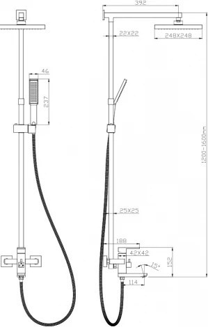 Душевая стойка Olive'S Granada 05511GN