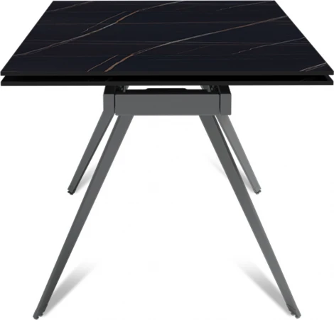 Стол раскладной Rhein (160+40+40), керамика матовая Black gold Top Concept арт.22738