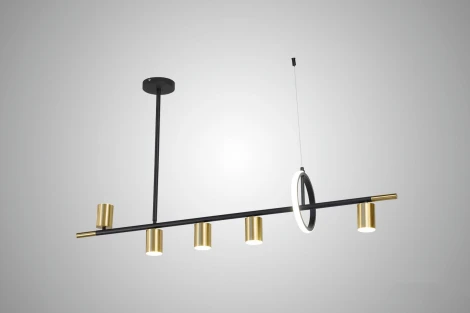 Подвесной светильник светодиодный на штанге AM Group AM438 POLISHED GOLD (220V, на тросе)