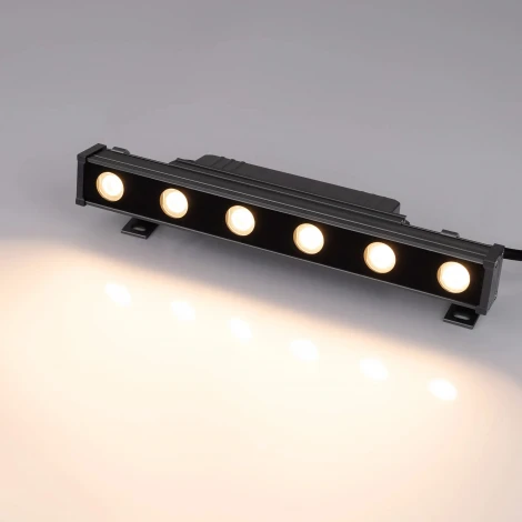 Линейный прожектор LED AR-LINE-300-6W Warm2700 (GR, 15 deg, 230V) (Arlight, IP65 Металл) 051768