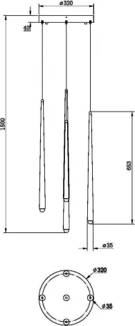 Подвесной светильник Maytoni Cascade MOD132PL-L30BSK (LED, 220V, на проводе)