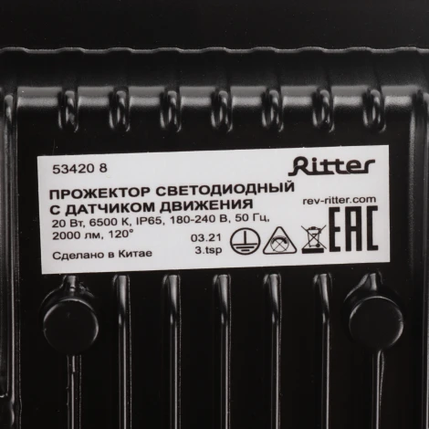 Прожектор уличный светодиодный с датчиком движения Ritter PROFI 53420 8