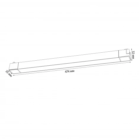 Трековый светильник однофазный, светодиодный 4000К 220V 30W Volpe ULB-Q281 ULB-Q281 30W/4000K WHITE