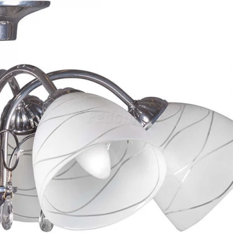 Люстра потолочная Day&Night, 6 плафонов, хром с белым и прозрачным