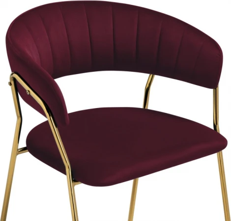 Стул на металлокаркасе Woodville Kamelia 1 wine red / gold