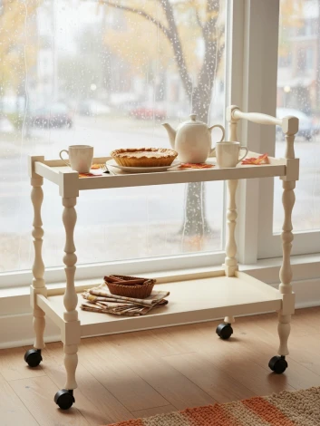 Стол сервировочный Бридж слоновая кость Mebelik 002095