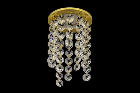 Встраиваемый светильник хрустальный Dio D'Arte Osimo Gold GU10.5.14.8.124 G (220V, круглые)