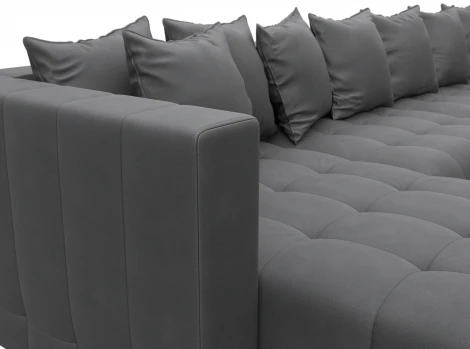 Диван П-образный Лига-052 НПБ Лонг Лига Диванов (Замша) арт.128860