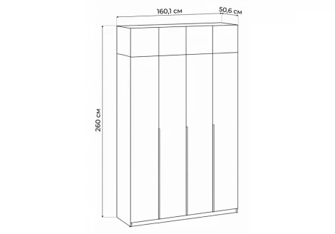 Шкаф Даиго с антресолью 160 СВ-Мебель Стеклянников Woodville 676151