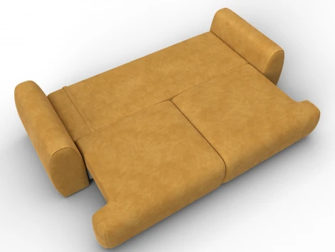 Диван прямой Лига-115 НПБ (ДСП,Фанера,Велюр/Желтый) Лига Диванов 136925