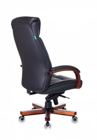 Кресло руководителя Бюрократ T-9922WALNUT черный кожа крестовина металл/дерево