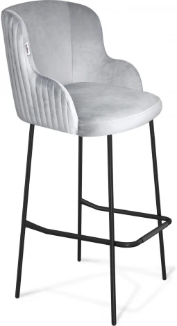 Стул барный Sheffilton SHT-ST39-1/S29 серое облако/черный муар от фабрики Sheffilton