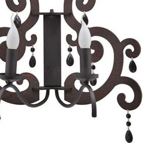 Бра Nowodvorski Isabella, 2 лампы, венге с черным