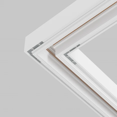 Комплект угловых плоских соединителей для демпферного шинопровода Maytoni Accessories for tracks Exility TRA034D-CL-42S