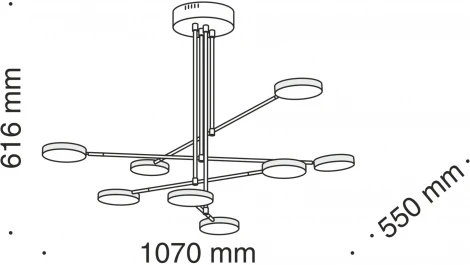 Потолочная люстра на штанге Maytoni Fad MOD070PL-L48B3K (LED, 220V)