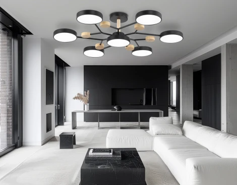 Потолочная люстра светодиодная на штанге с регулировкой цветовой температуры Ambrella COMFORT FL4866 (220V)