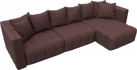 Диван угловой Лига-052 НПБ Лонг угол универсальный Лига Диванов (Замша) арт.128836