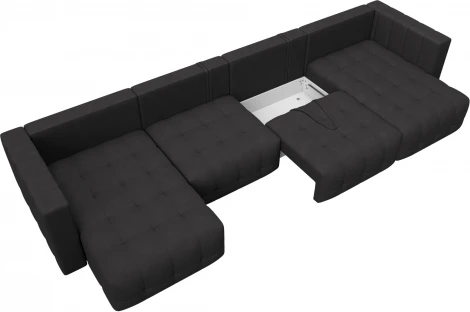 Диван П-образный Лига-052 НПБ Лонг Лига Диванов (Замша) арт.128859