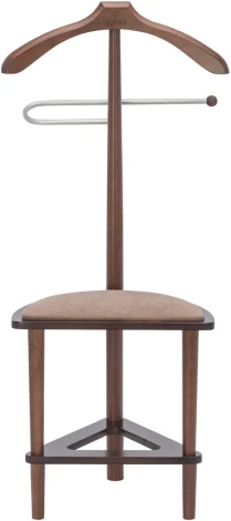 Вешалка со стулом Leset Атланта (Массив бука,МДФ,Массив бука,Микровелюр/Орех) арт.2000000092416