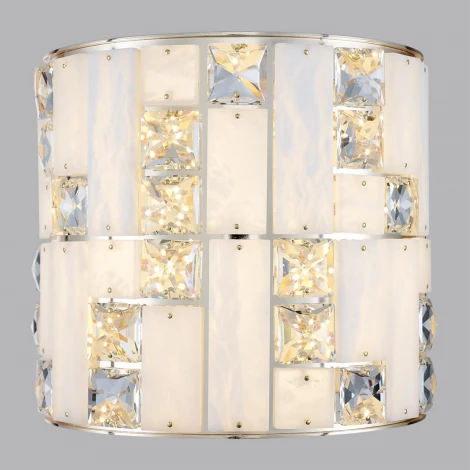 Бра Odeon Light Crossa 5072/28WL золото/прозрачный/белый/металл/хрусталь/алебастр LED 15W (220V)