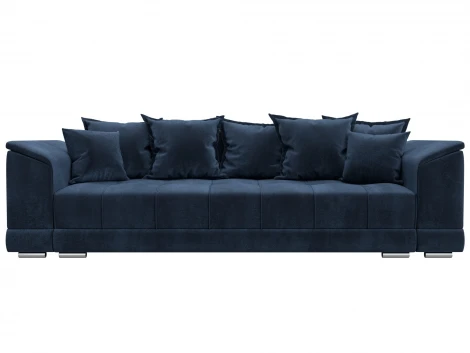 Диван прямой НордСтар НПБ (ДСП,ЛДСП,Брус/Пластик,Металл/Велюр/Синий) Лига Диванов 133198