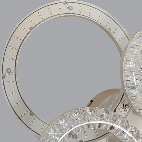 Потолочная люстра светодиодная на штанге с пультом регулировкой цветовой температуры, яркости и ночным режимом Reluce 09847-0.3-3+3A WH